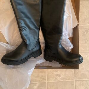 JustFab Black Heeled Boots